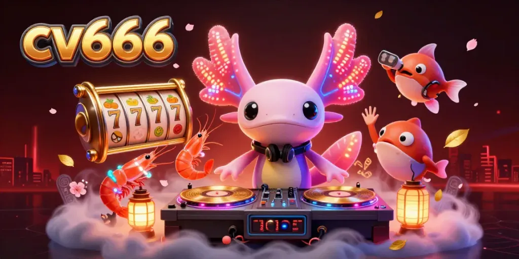 Experience thrilling gameplay in CV666 as cartoon characters animate the vibrant casino scene.
