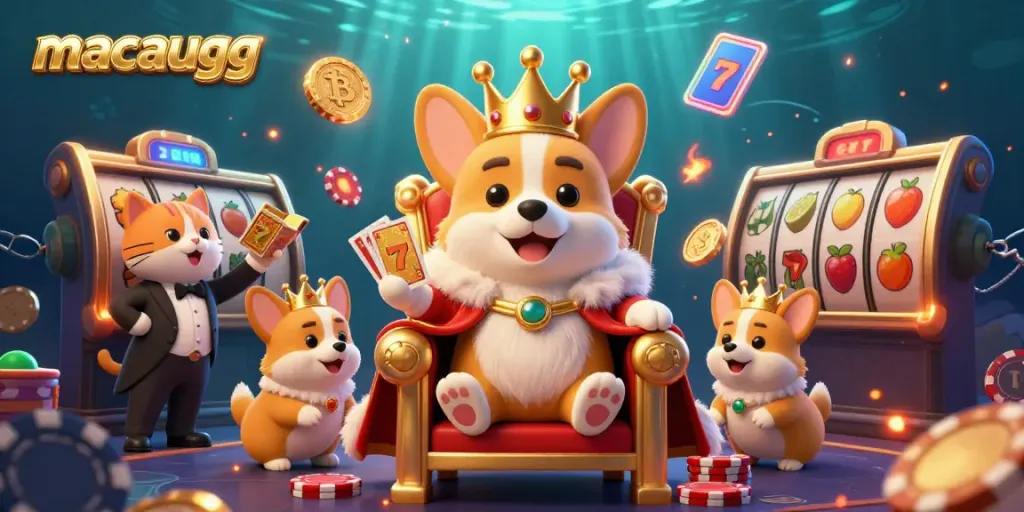 Experience winning moments at MacauGG with charming characters and vibrant casino elements.