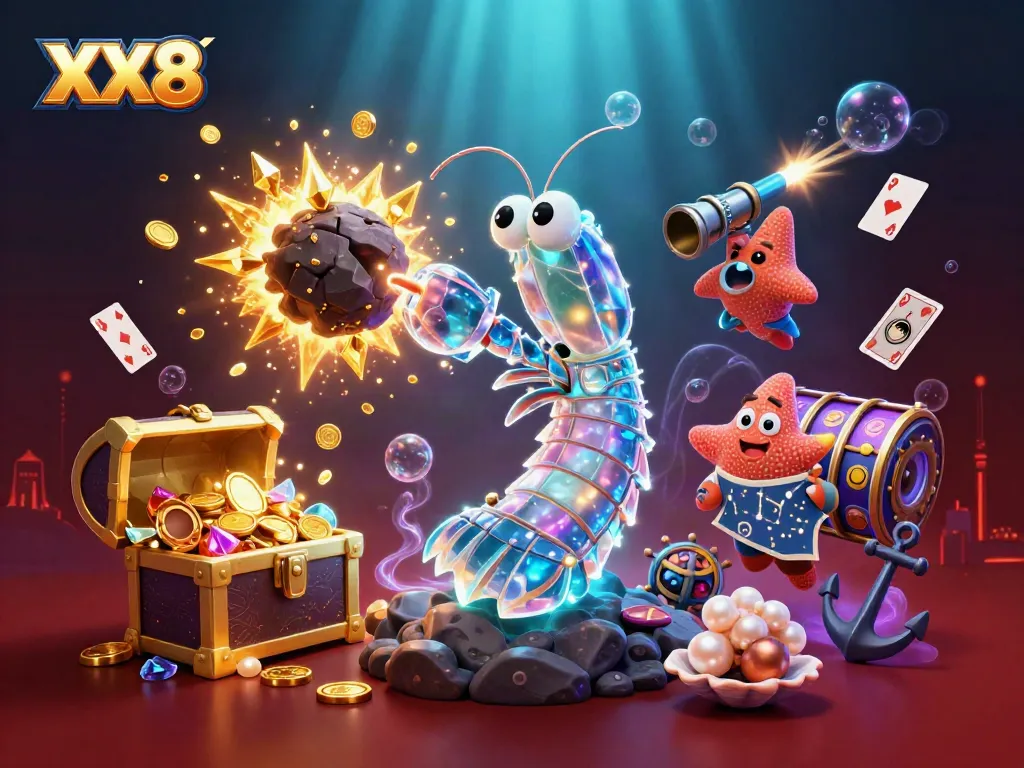 Experience the excitement of XX8 with vibrant casino-themed elements and dynamic characters.