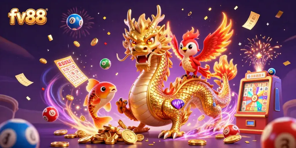 Experience thrilling gameplay with fv88's vibrant casino elements and enchanting characters.