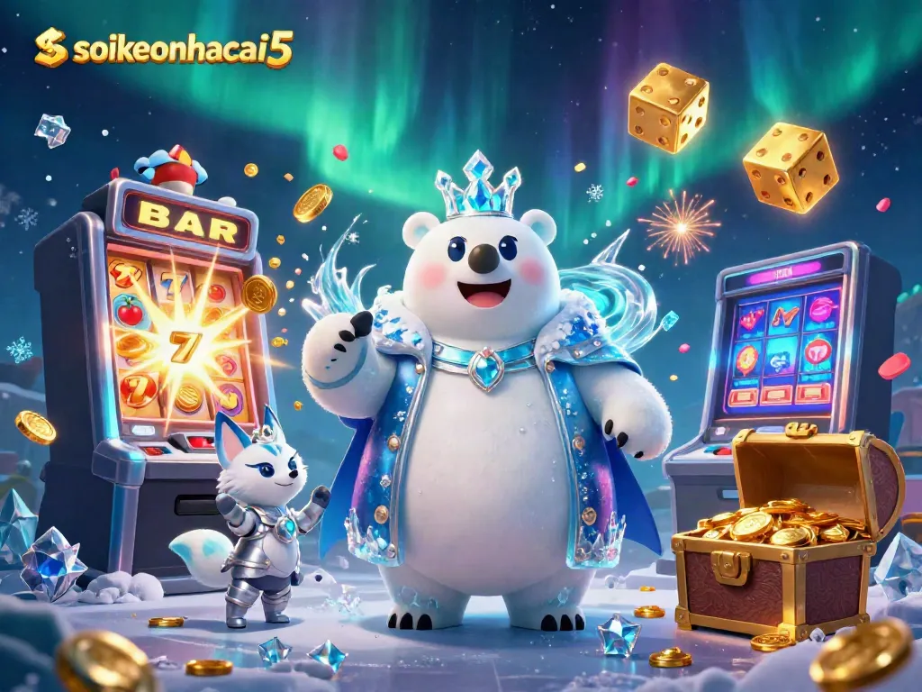 Experience the thrill of soikeonhacai5 with this vibrant 3D casino scene showcasing action-packed gaming elements.