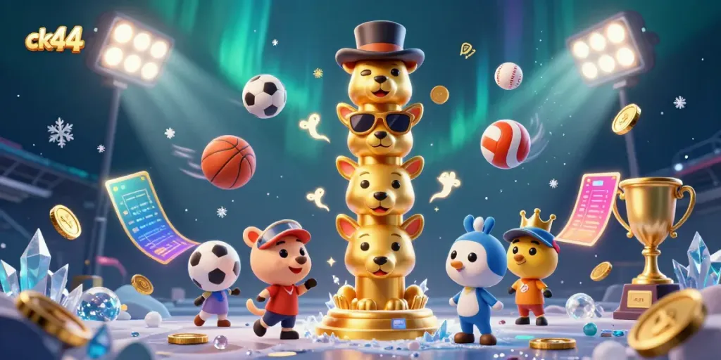 Engage in thrilling gaming excitement with ck44's vibrant casino scene filled with dynamic sports elements.